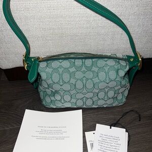 Coach Demi Signature Shoulder Bag in Green